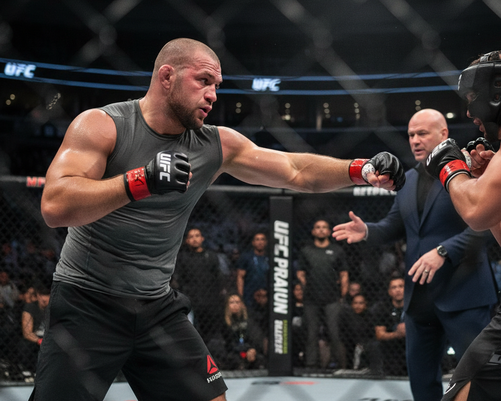 «Готов разнести средний вес UFC»: белорусский «Белаз» провел спарринги с топами и поговорил с Даной Уайтом. Что дальше?